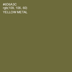 #6D6A3C - Yellow Metal Color Image